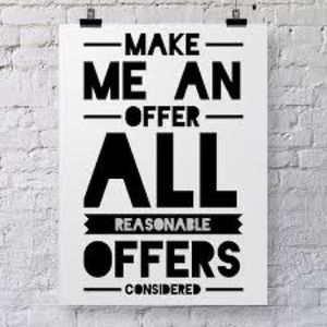 Reasonable offers accepted